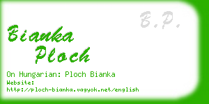 bianka ploch business card